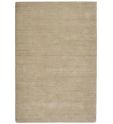 Solid taupe hand-tufted wool rug with neutral minimalist design